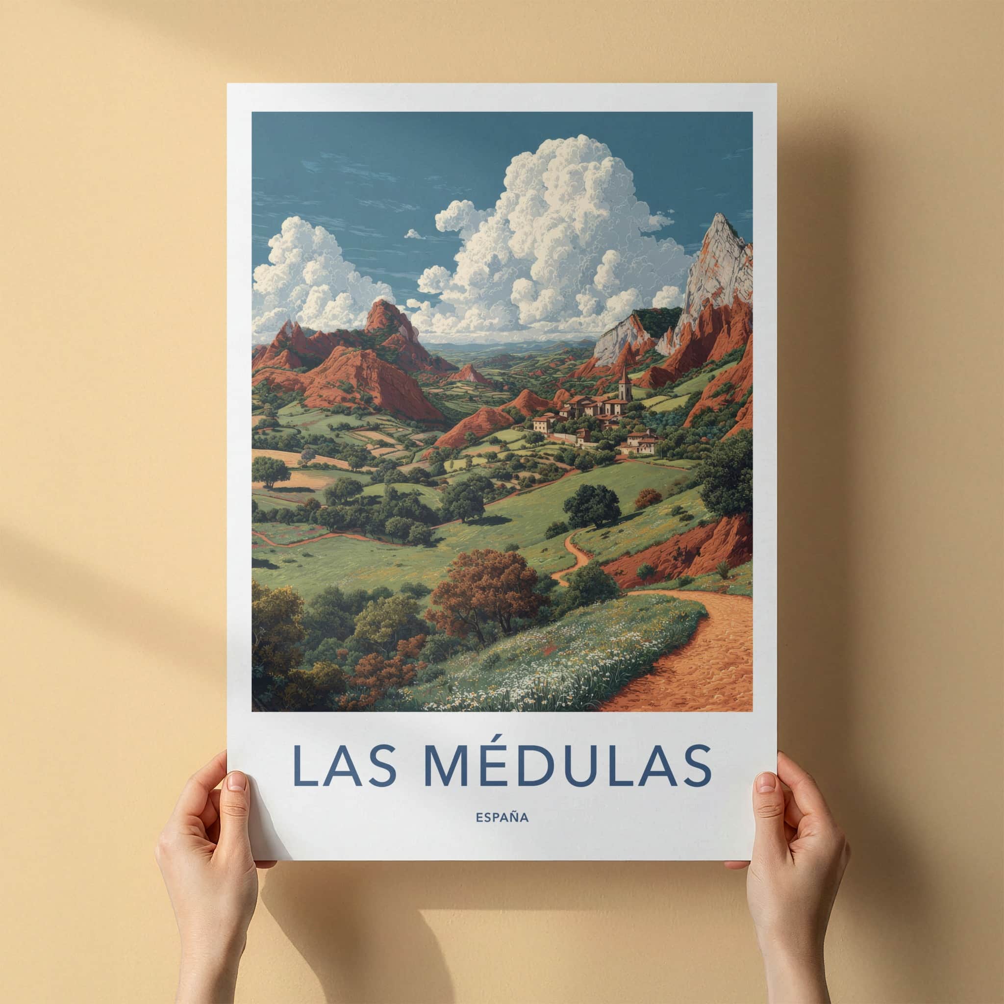 Las Medulas Poster - Spain Travel Print - Red Peaks Village Home Decor