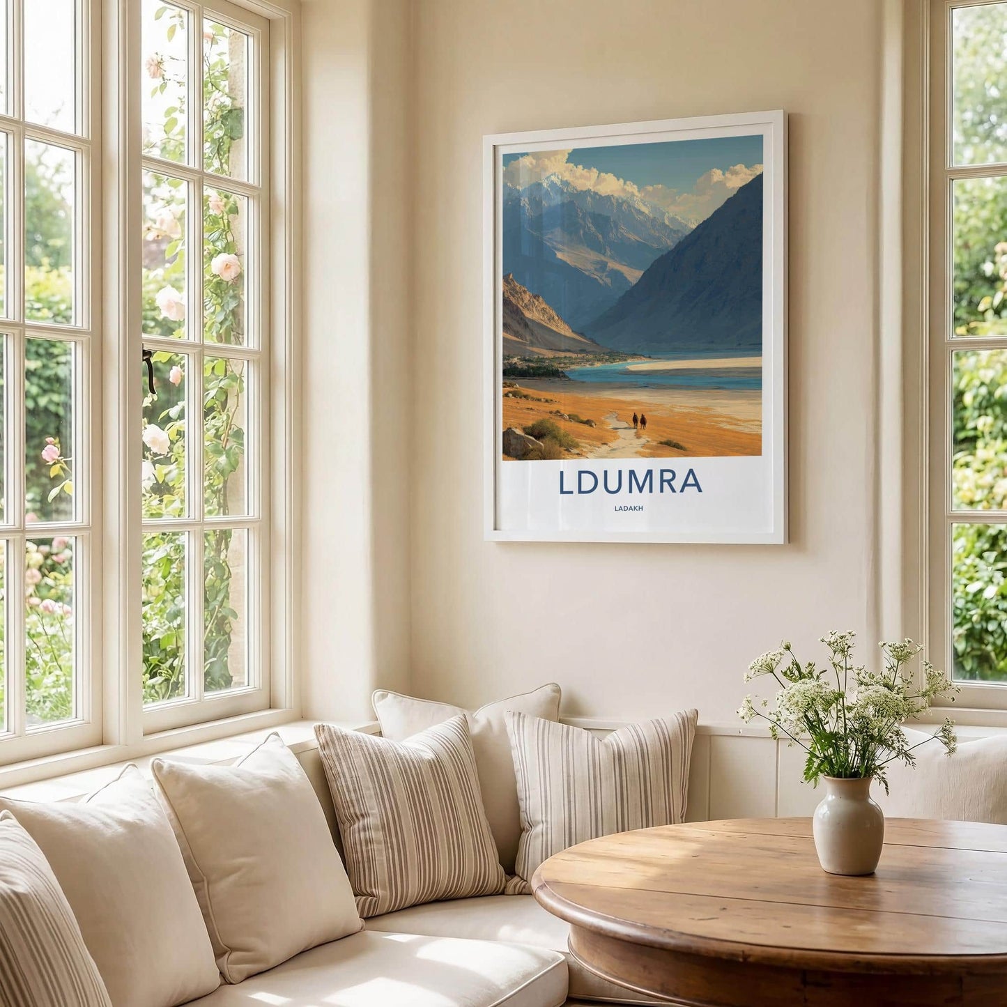 Ldumra Poster - India Framed Print - Ladakh River Valley Framed Decor