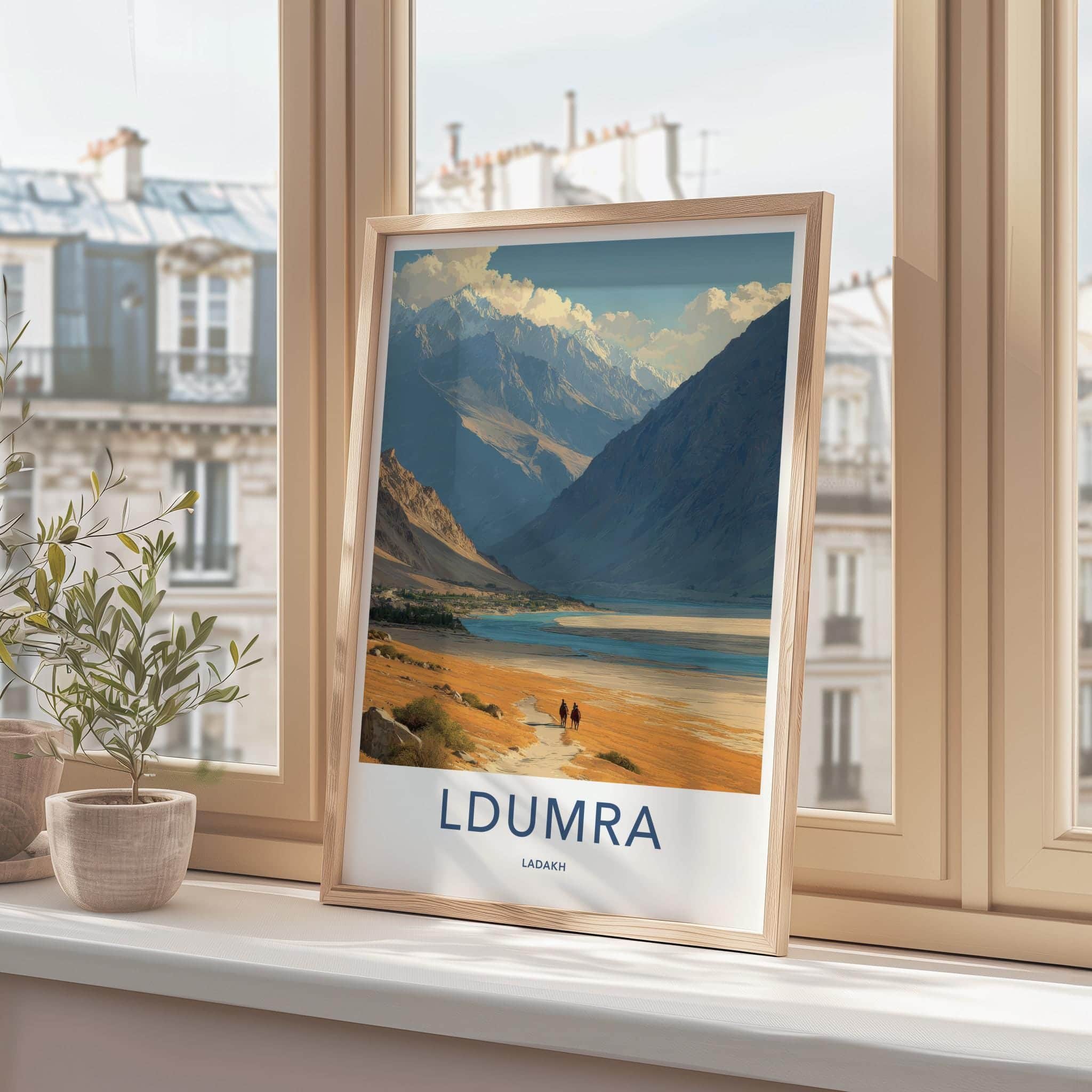 Ldumra Poster - India Framed Print - Ladakh River Valley Framed Decor