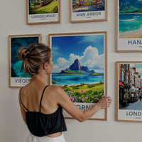 LE MORNE Poster - MAURITIUS Travel Art - Dramatic Peak Ocean Home Decor