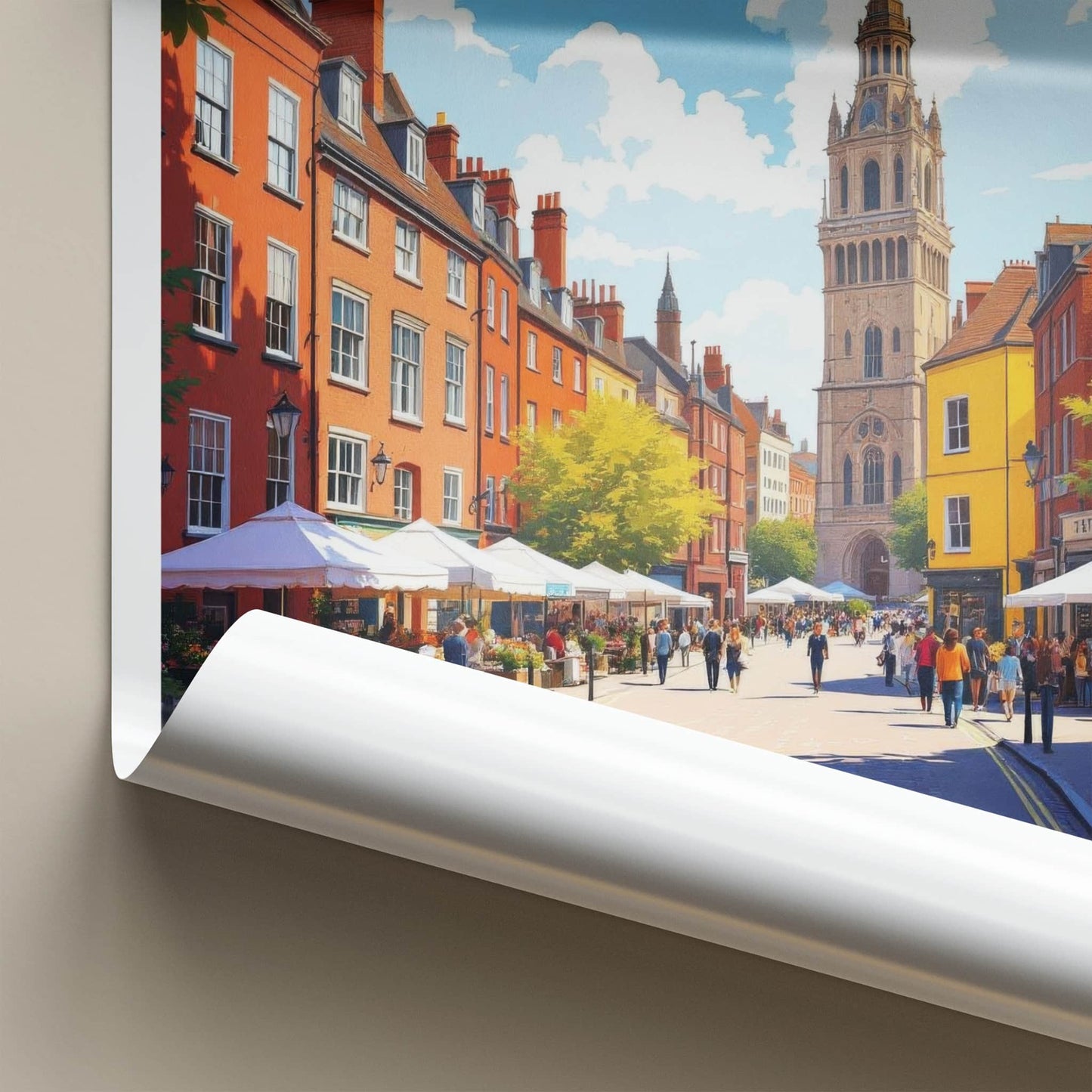 Leicester Poster - England Travel Art - Market Street Tower Home Decor