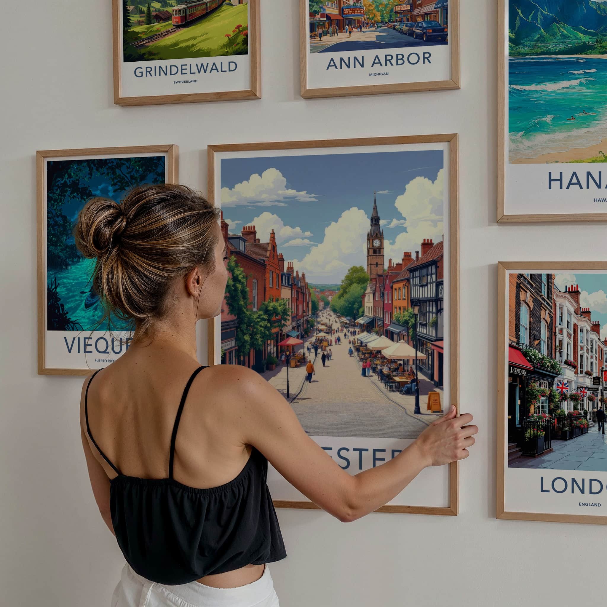 Leicester Poster - England Travel Art - Vibrant City Street Home Decor