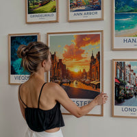 Leicester Poster - England Wall Art - Vibrant City Sunset Home Decor