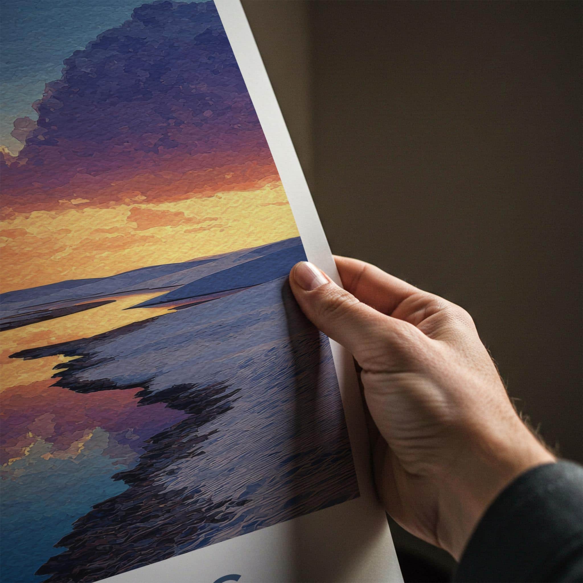 Lencois Poster - Brazil Travel Art - Golden Water Dunes Home Decor