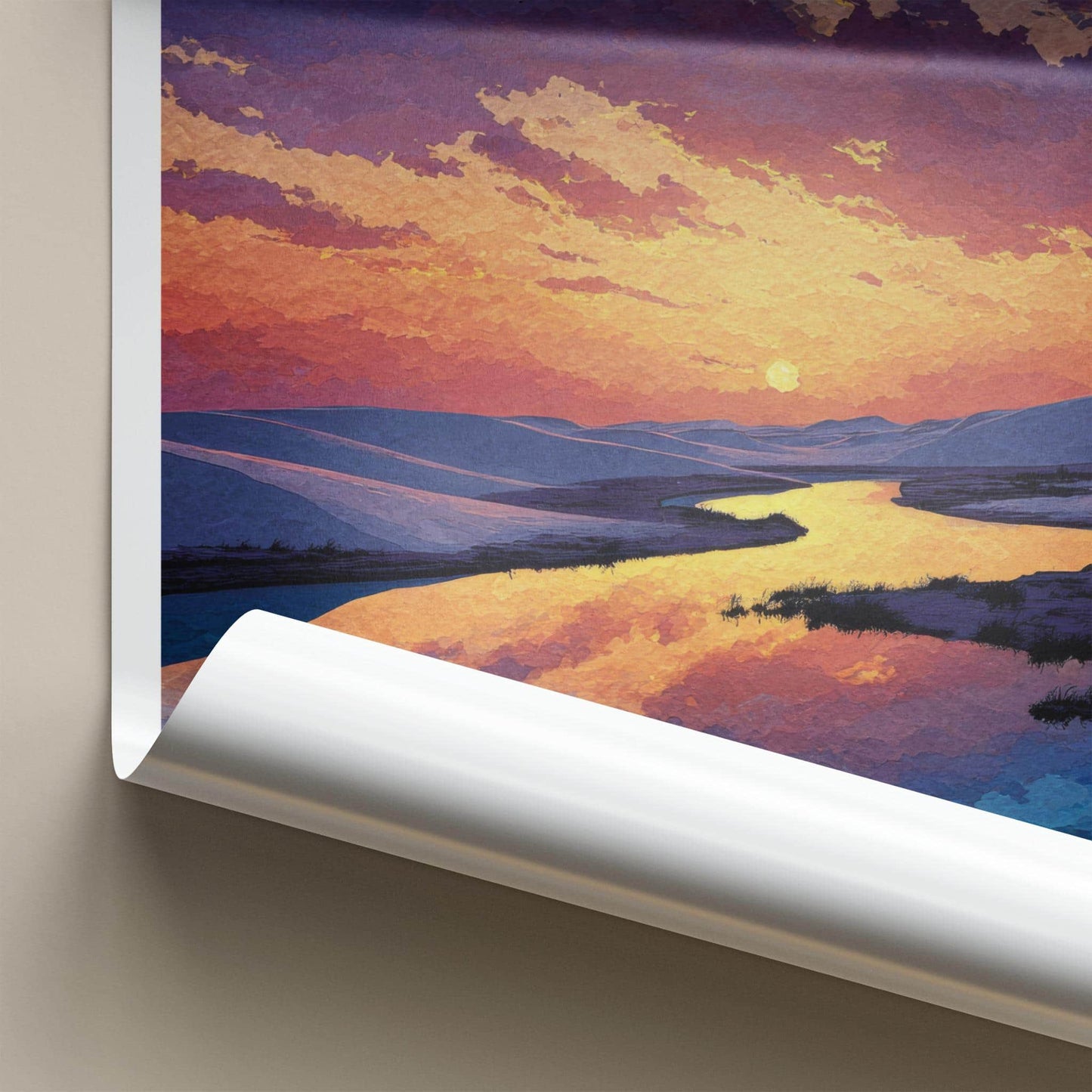 Lencois Poster - Brazil Travel Art - Sunset Desert Lagoon Home Decor