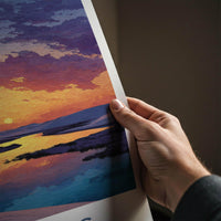 Lencois Poster - Brazil Travel Art - Sunset Desert Lagoon Home Decor