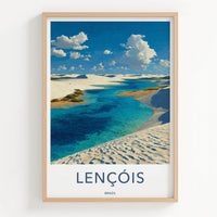 Lencois Poster - Brazil Travel Art - White Sand Lagoons Home Decor