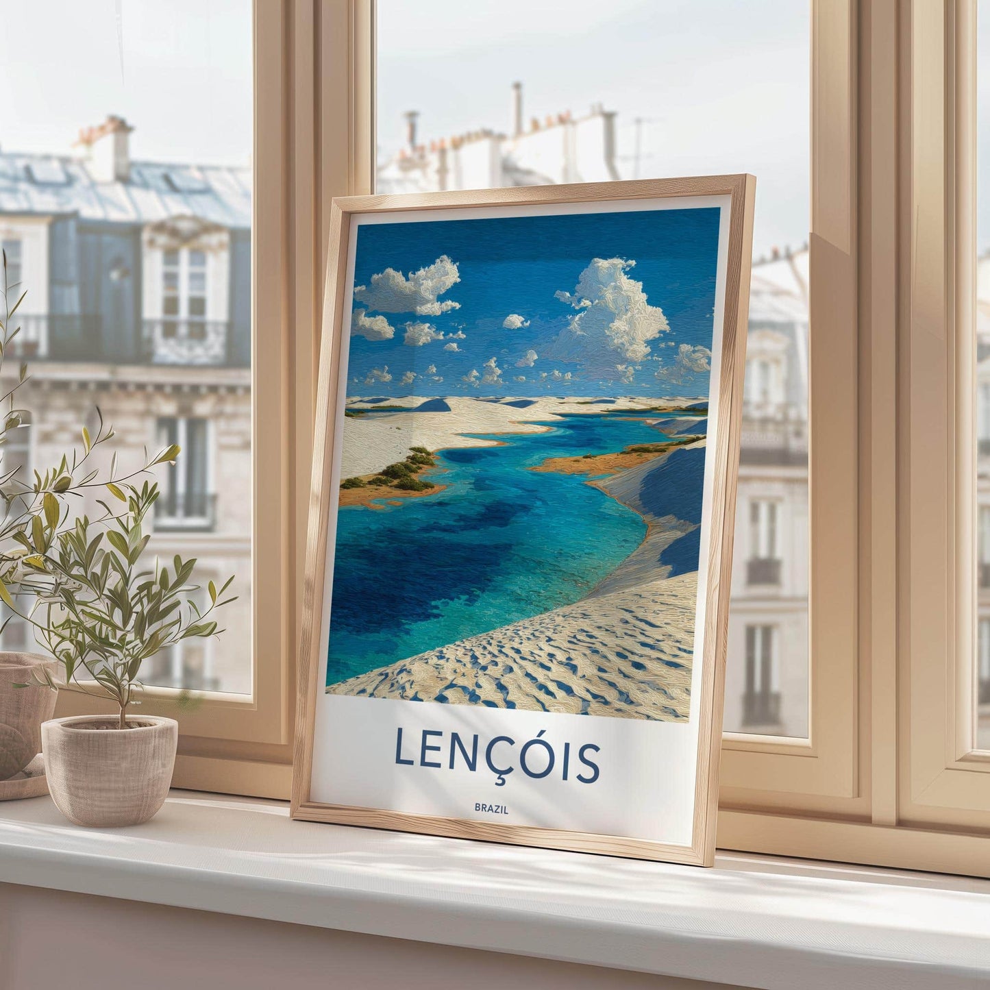 Lencois Poster - Brazil Travel Art - White Sand Lagoons Home Decor