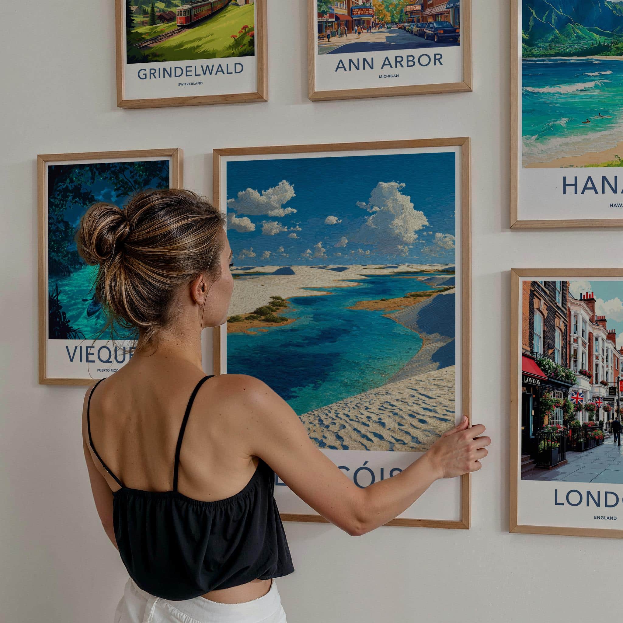 Lencois Poster - Brazil Travel Art - White Sand Lagoons Home Decor