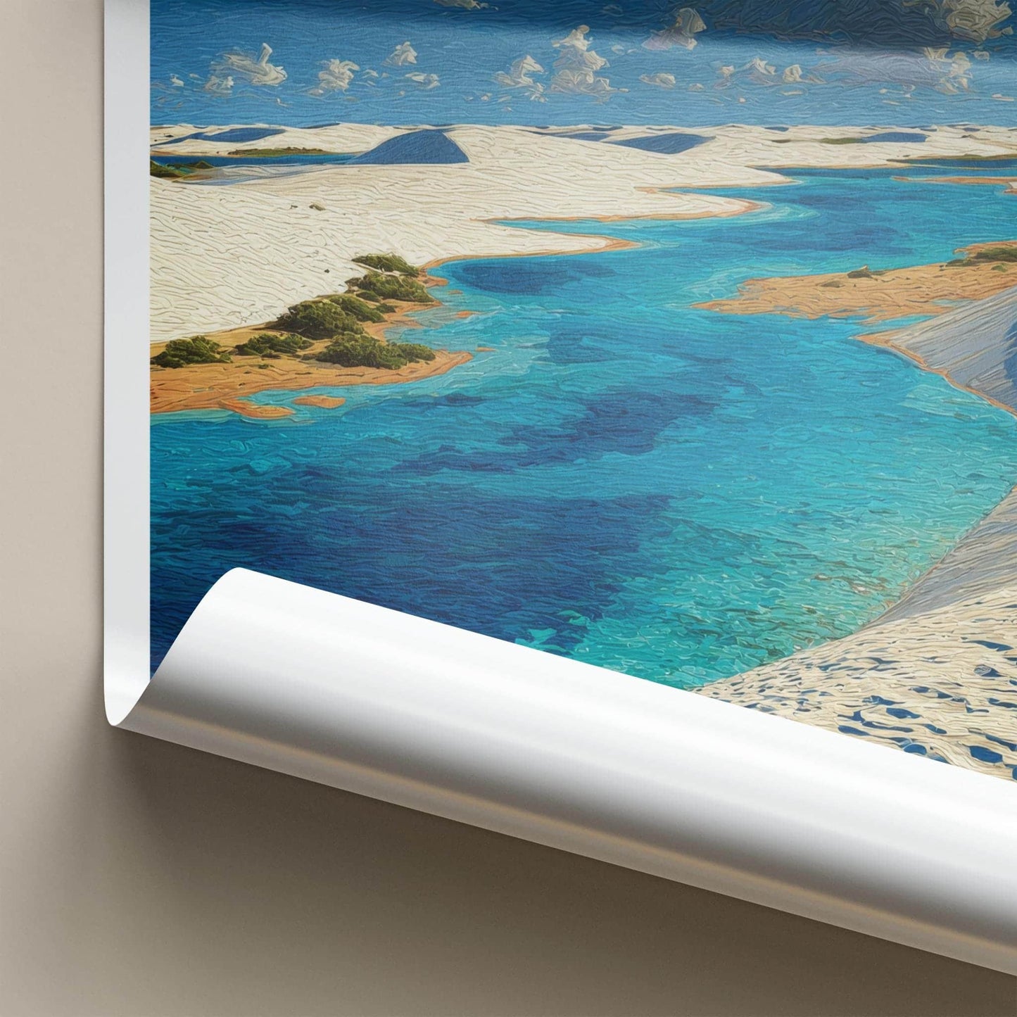 Lencois Poster - Brazil Travel Art - White Sand Lagoons Home Decor
