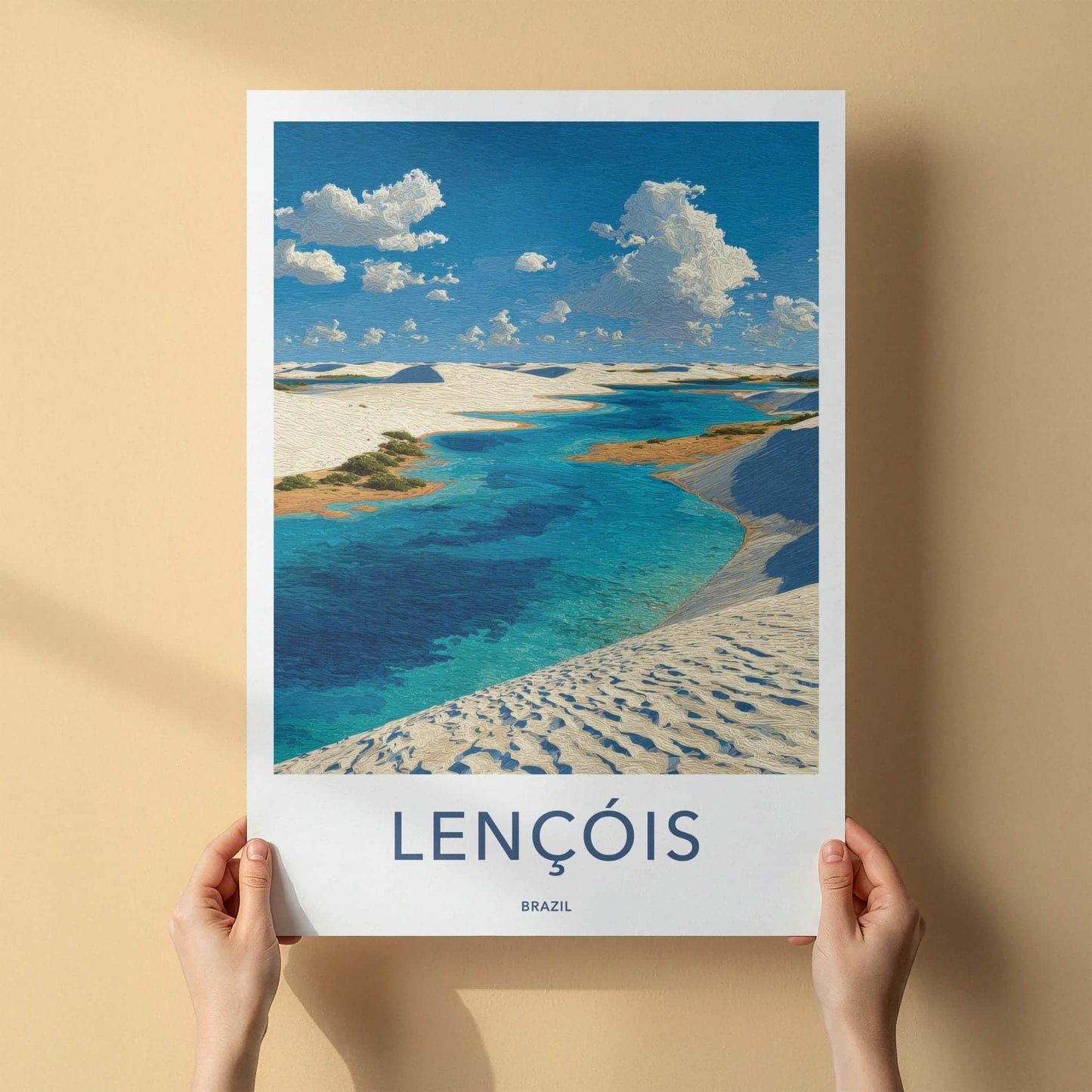 Lencois Poster - Brazil Travel Art - White Sand Lagoons Home Decor