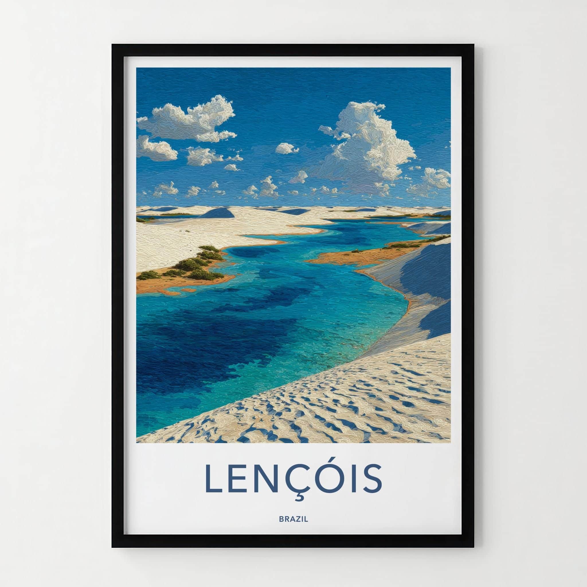 Lencois Poster - Brazil Travel Art - White Sand Lagoons Home Decor