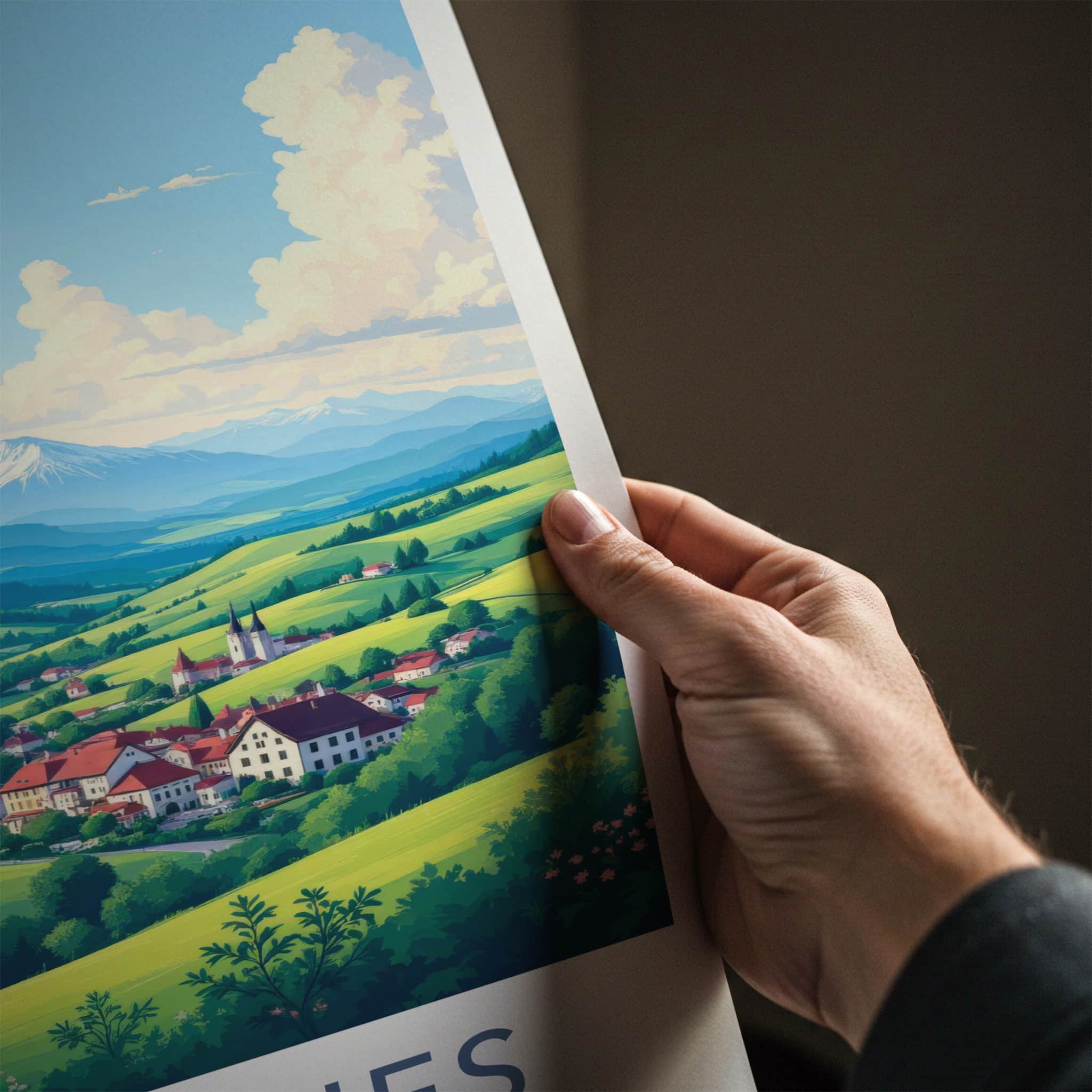 Lenggries Poster - Germany Travel Art - Alpine Village Scene Home Decor