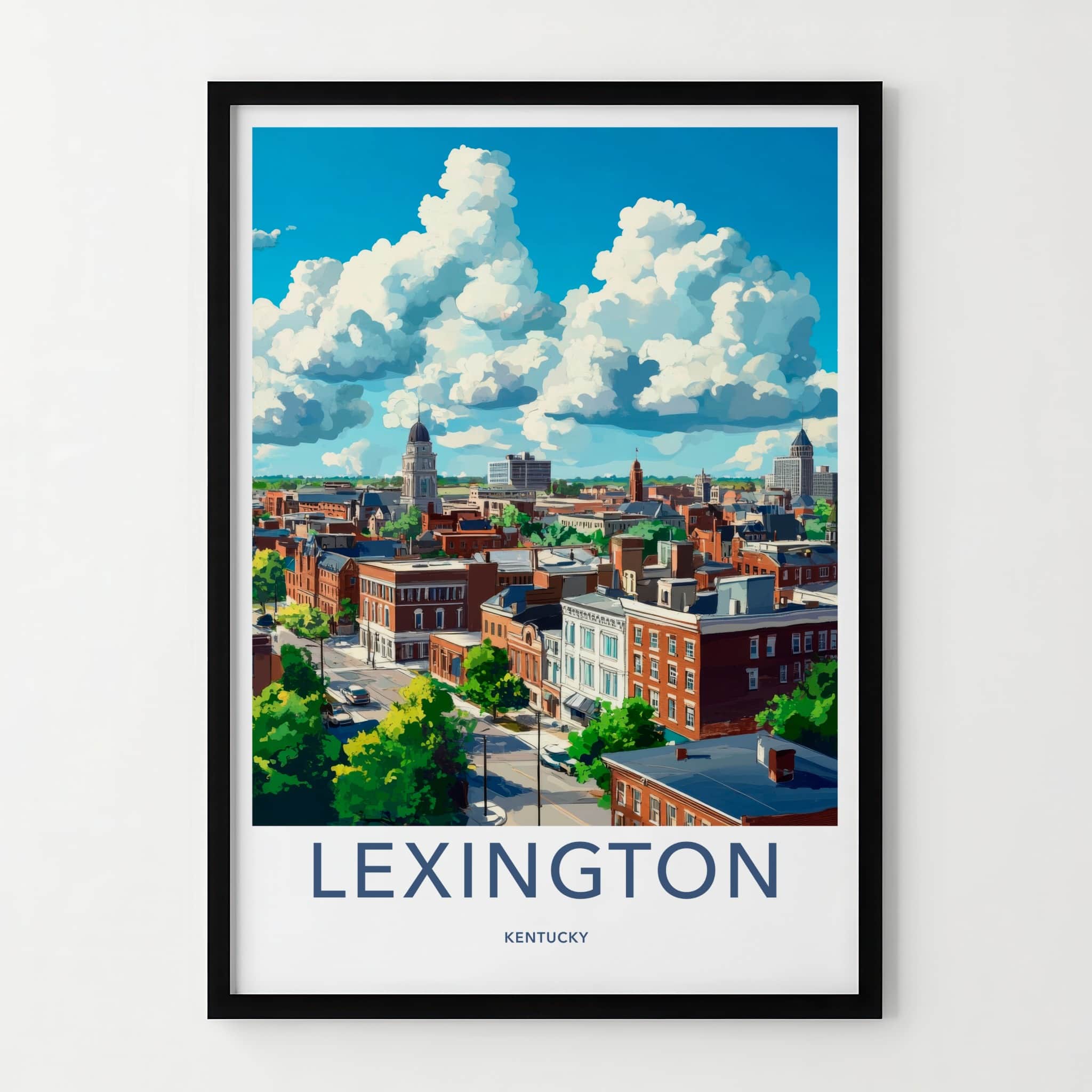 Lexington Poster - Kentucky Wall Art - Bright Cityscape Day Home Decor