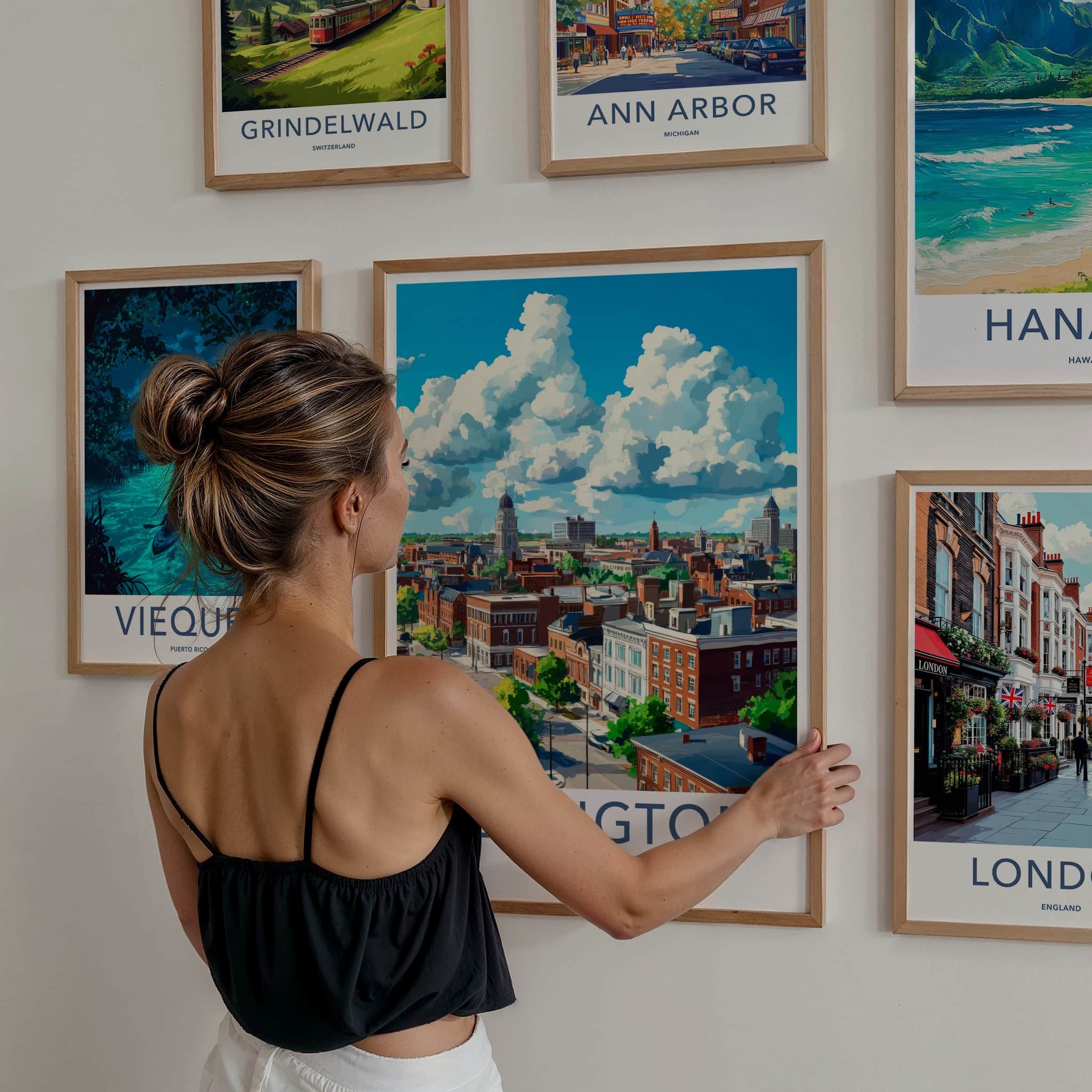 Lexington Poster - Kentucky Wall Art - Bright Cityscape Day Home Decor
