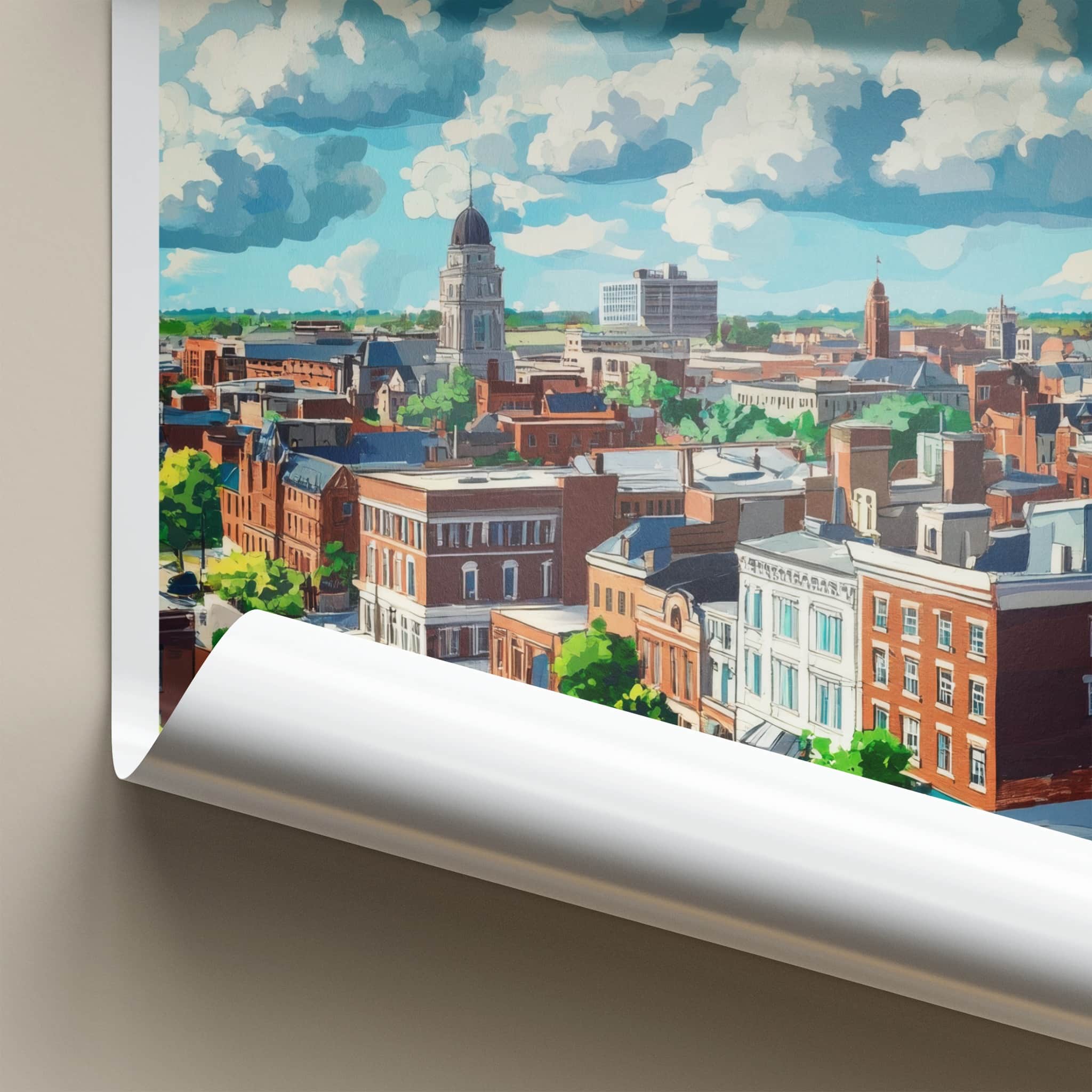 Lexington Poster - Kentucky Wall Art - Bright Cityscape Day Home Decor