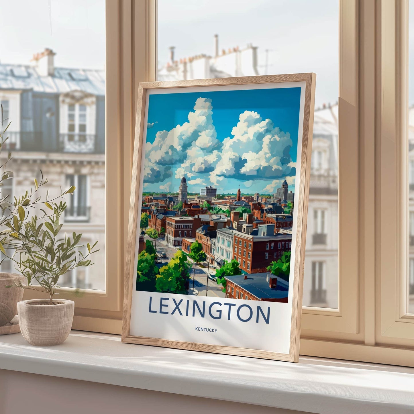 Lexington Poster - Kentucky Wall Art - Bright Cityscape Day Home Decor