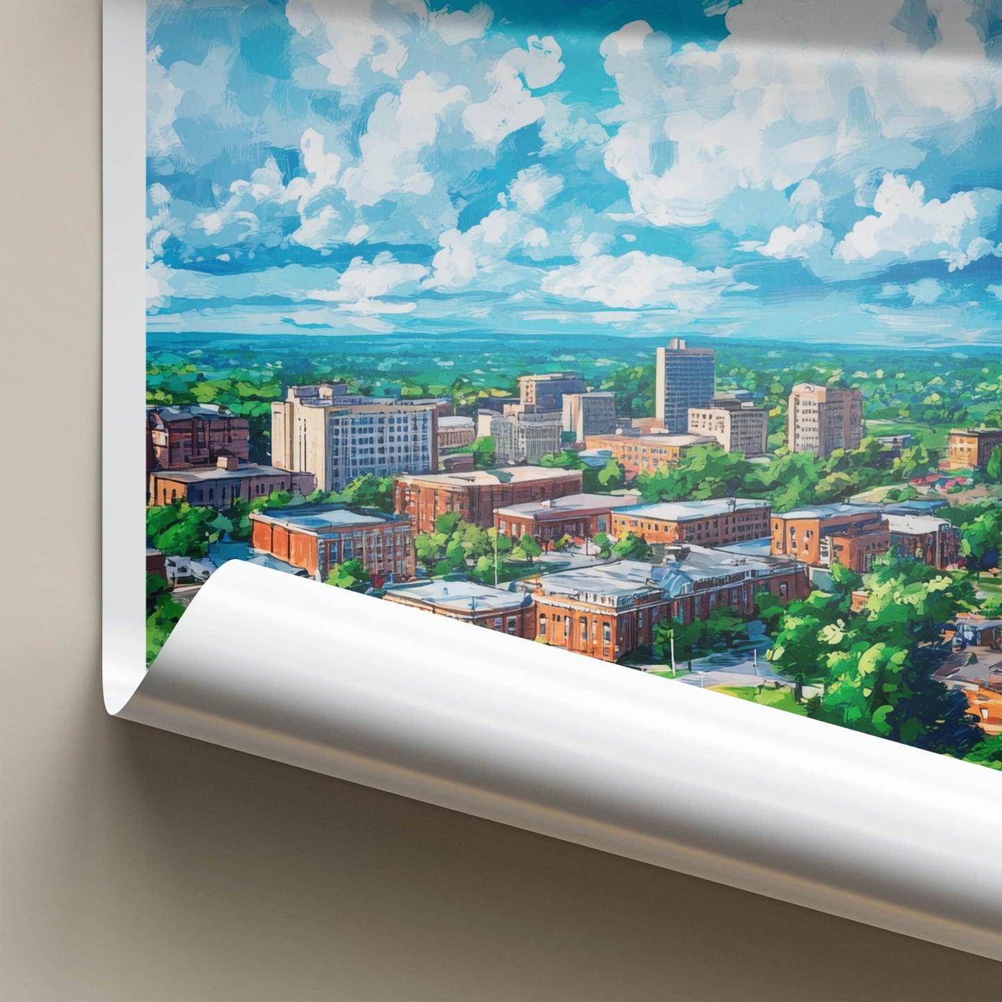 Lexington Poster - Kentucky Wall Art - Vibrant Cityscape Trees Home Decor