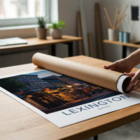 Lexington Wall Art - Kentucky Cityscape Print Featuring Historic