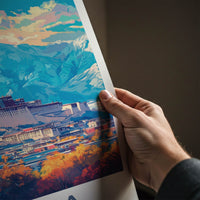 Lhasa Poster - Tibet Travel Print - Potala Palace City Gallery Art