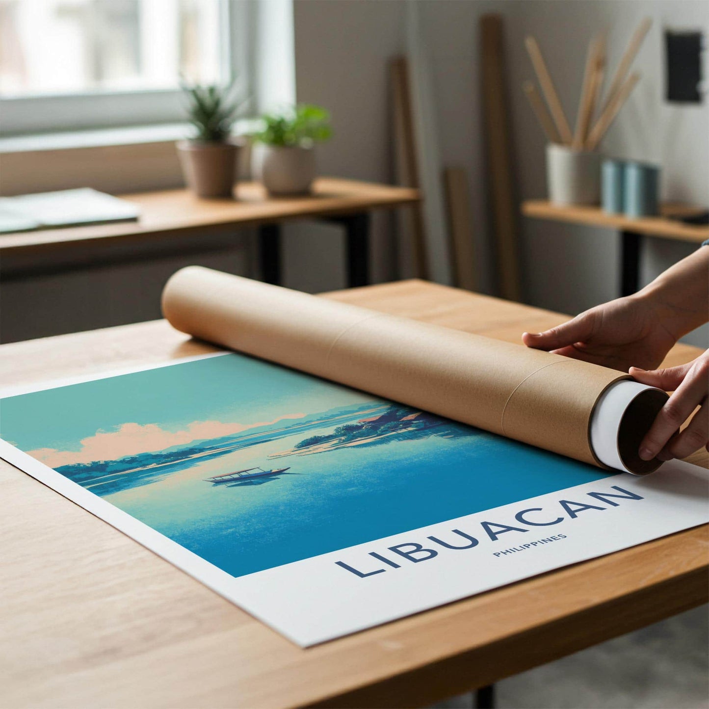 Libuacan Poster - Philippines Travel Art - Tropical Water Scene Home Decor