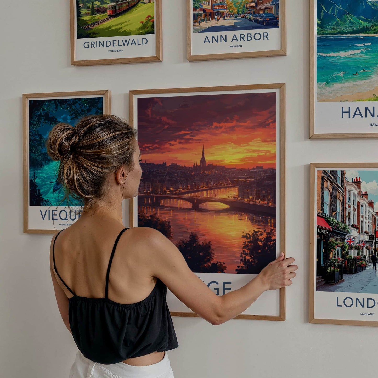 Liege Poster - Belgium Wall Art - Vibrant Sunset City Home Decor