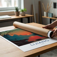 Lijiang Poster - China Framed Art - Karst River Sunset Gallery Art