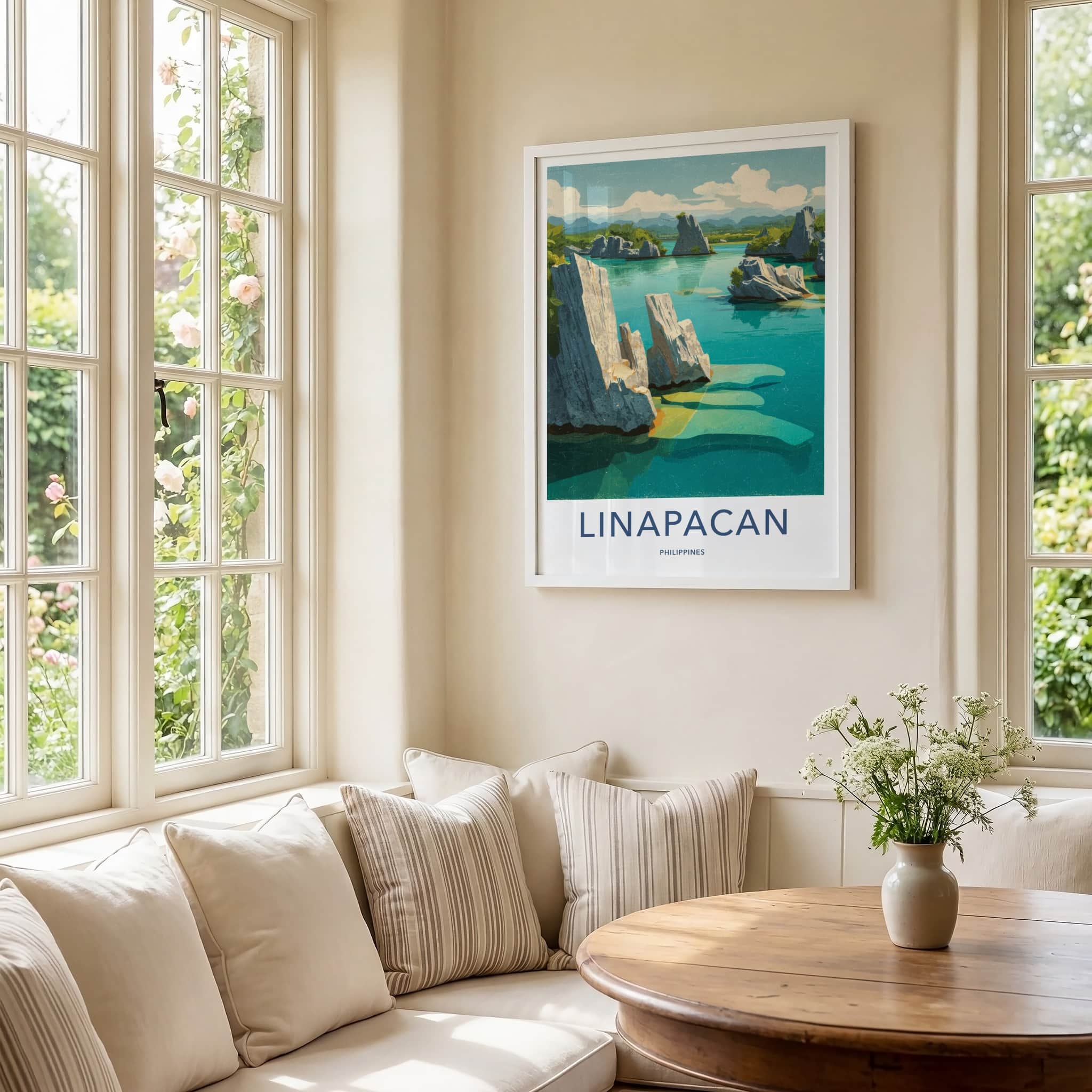 Linapacan Poster - Philippines Art Print - Limestone Karsts Gallery Art