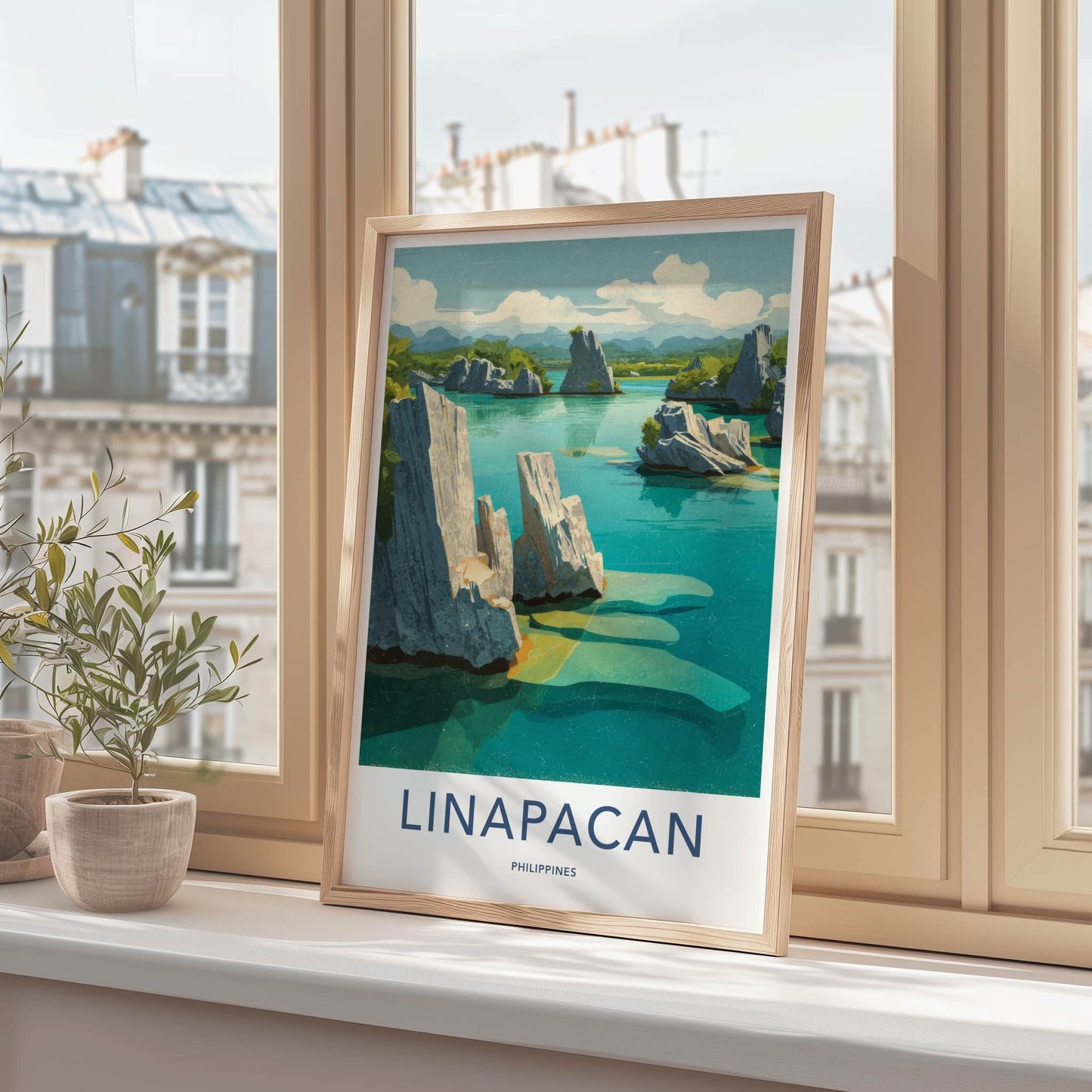 Linapacan Poster - Philippines Art Print - Limestone Karsts Gallery Art
