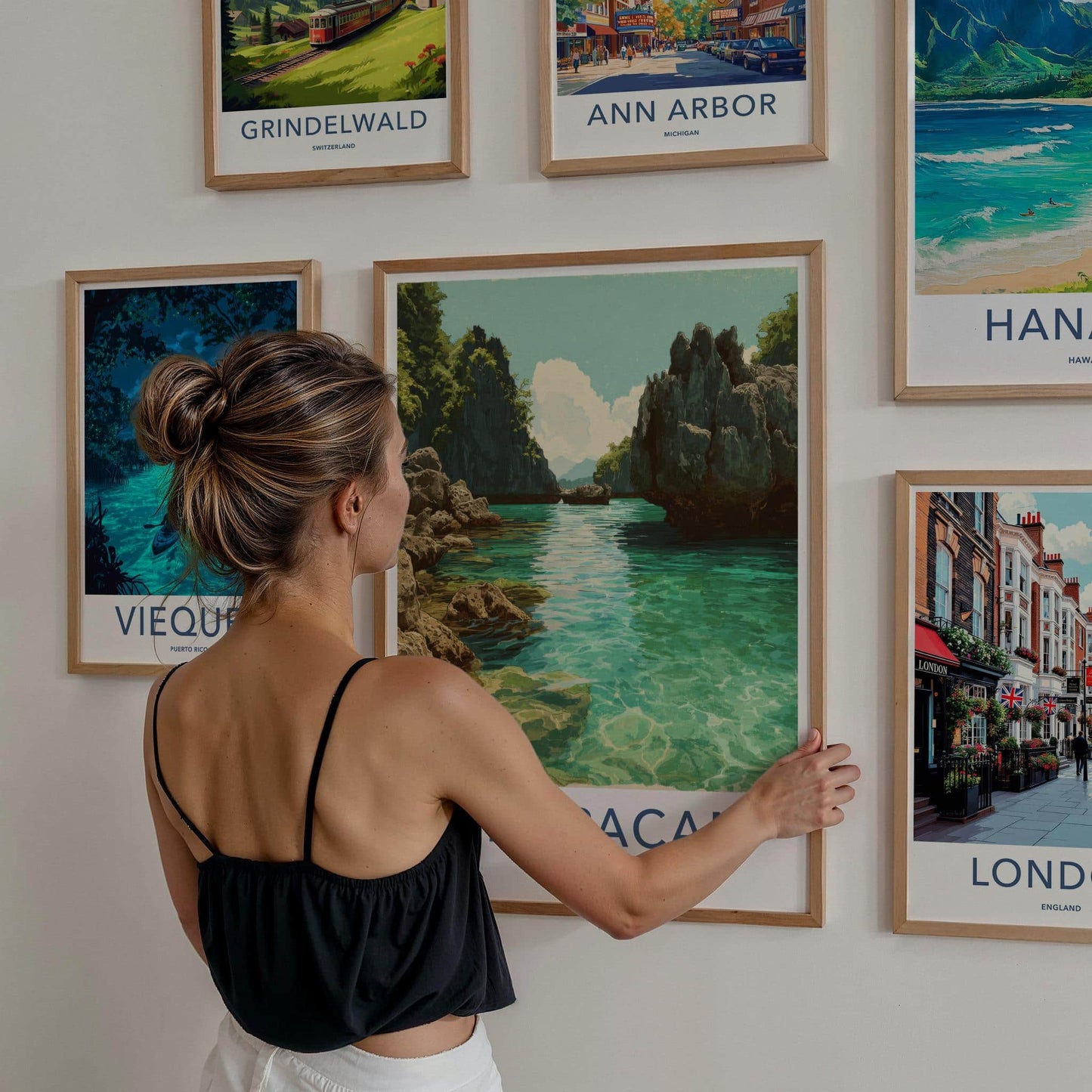 Linapacan Poster - Philippines Travel Art - Tropical Lagoon Islands Home Decor