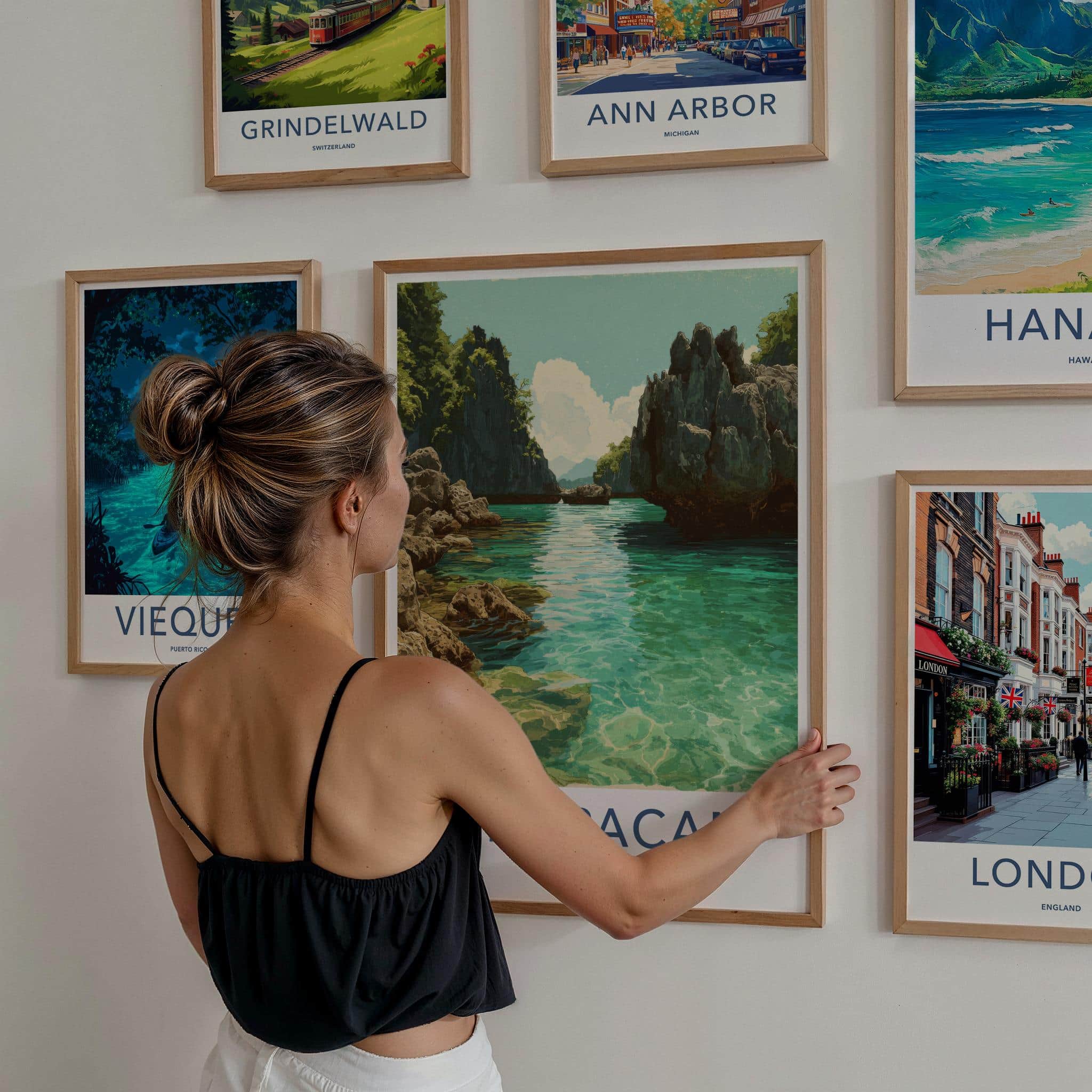 Linapacan Poster - Philippines Travel Art - Tropical Lagoon Islands Home Decor