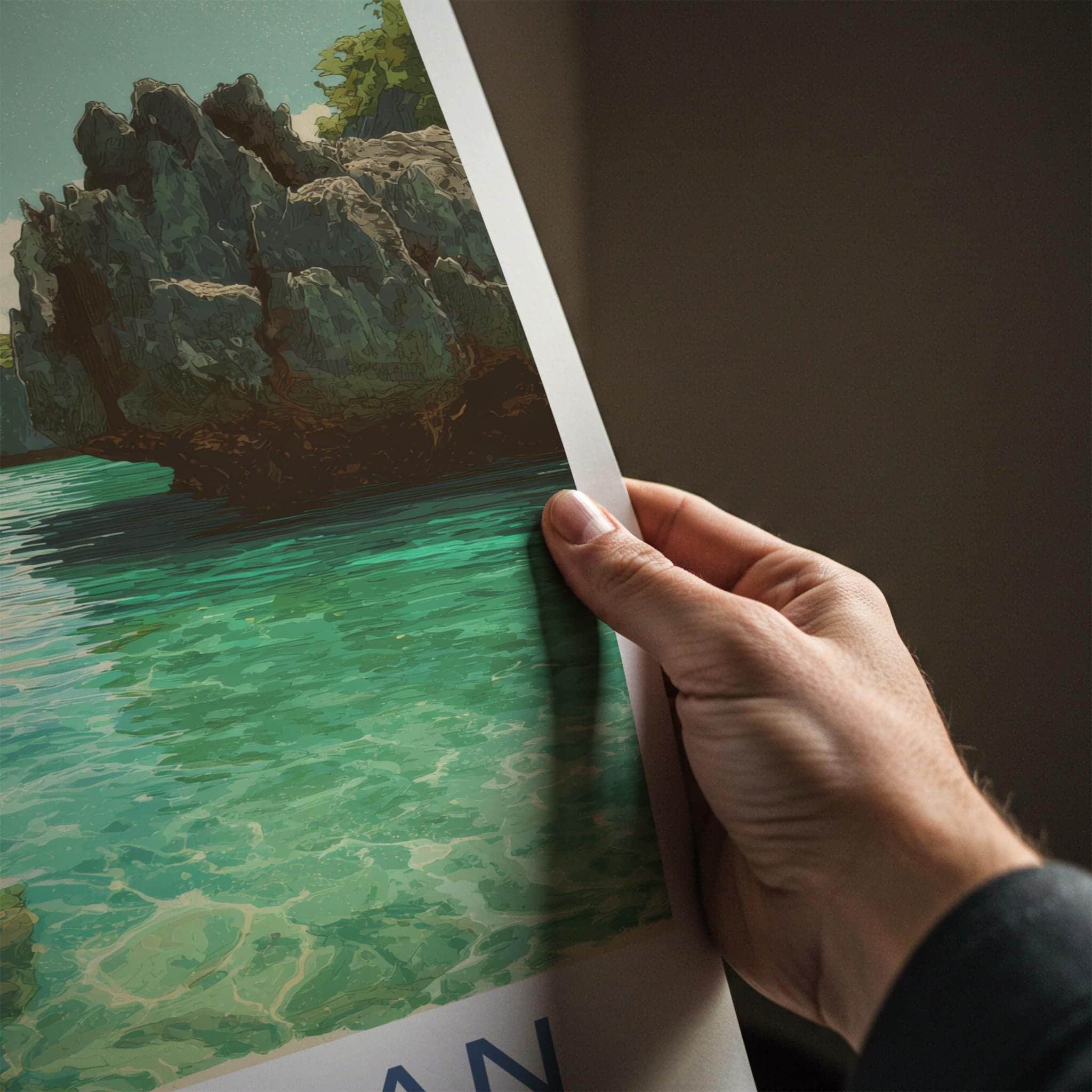 Linapacan Poster - Philippines Travel Art - Tropical Lagoon Islands Home Decor