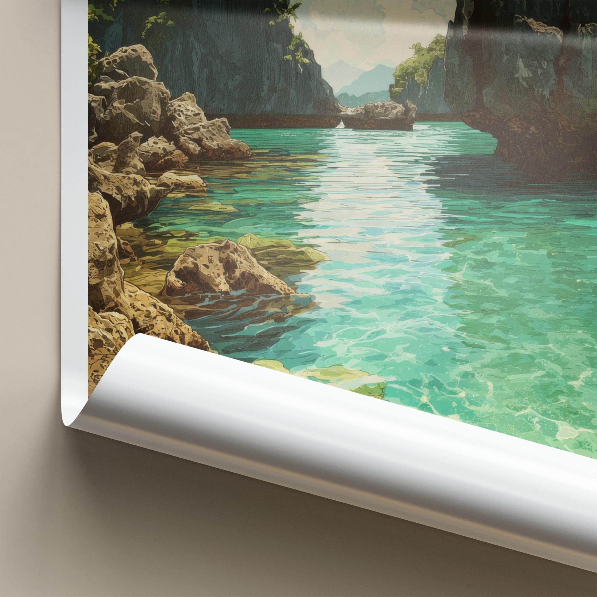 Linapacan Poster - Philippines Travel Art - Tropical Lagoon Islands Home Decor