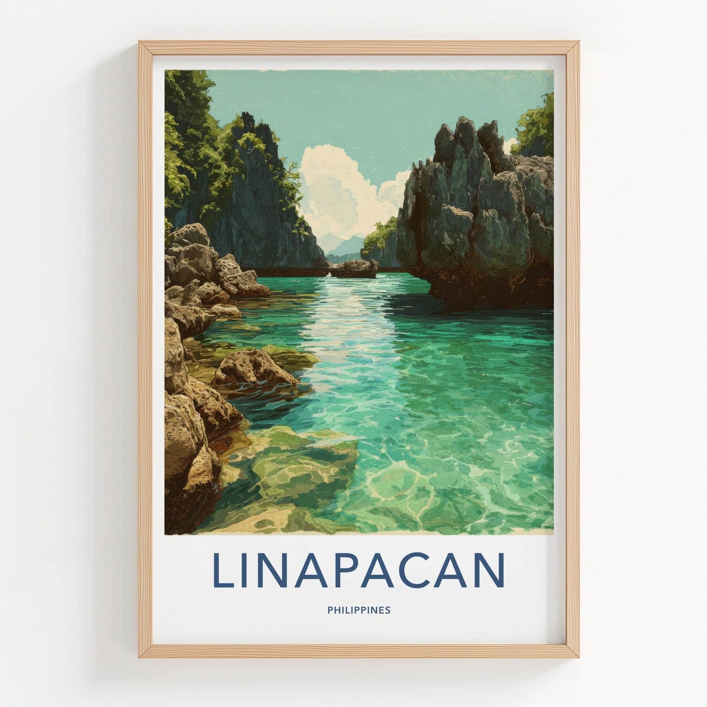 Linapacan Poster - Philippines Travel Art - Tropical Lagoon Islands Home Decor