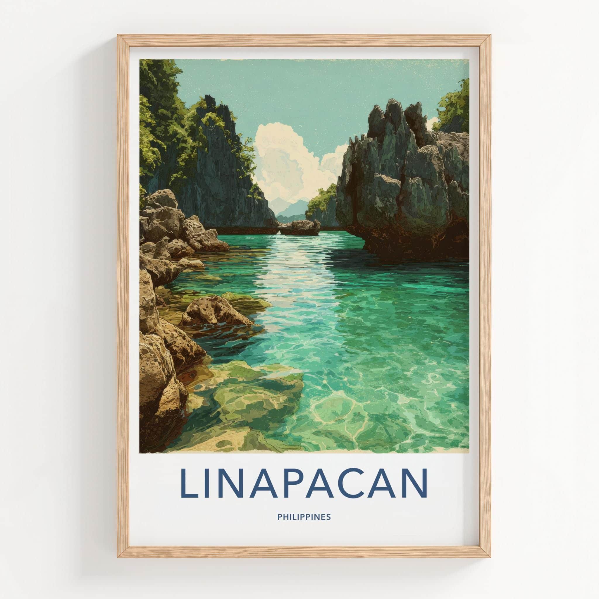 Linapacan Poster - Philippines Travel Art - Tropical Lagoon Islands Home Decor