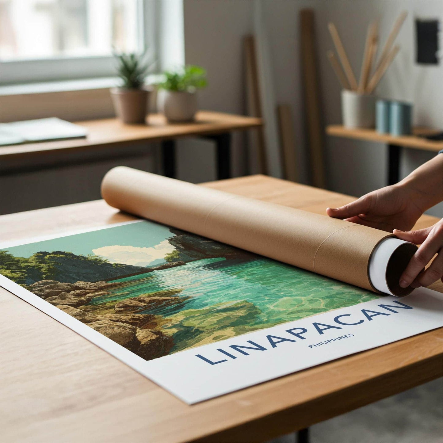 Linapacan Poster - Philippines Travel Art - Tropical Lagoon Islands Home Decor