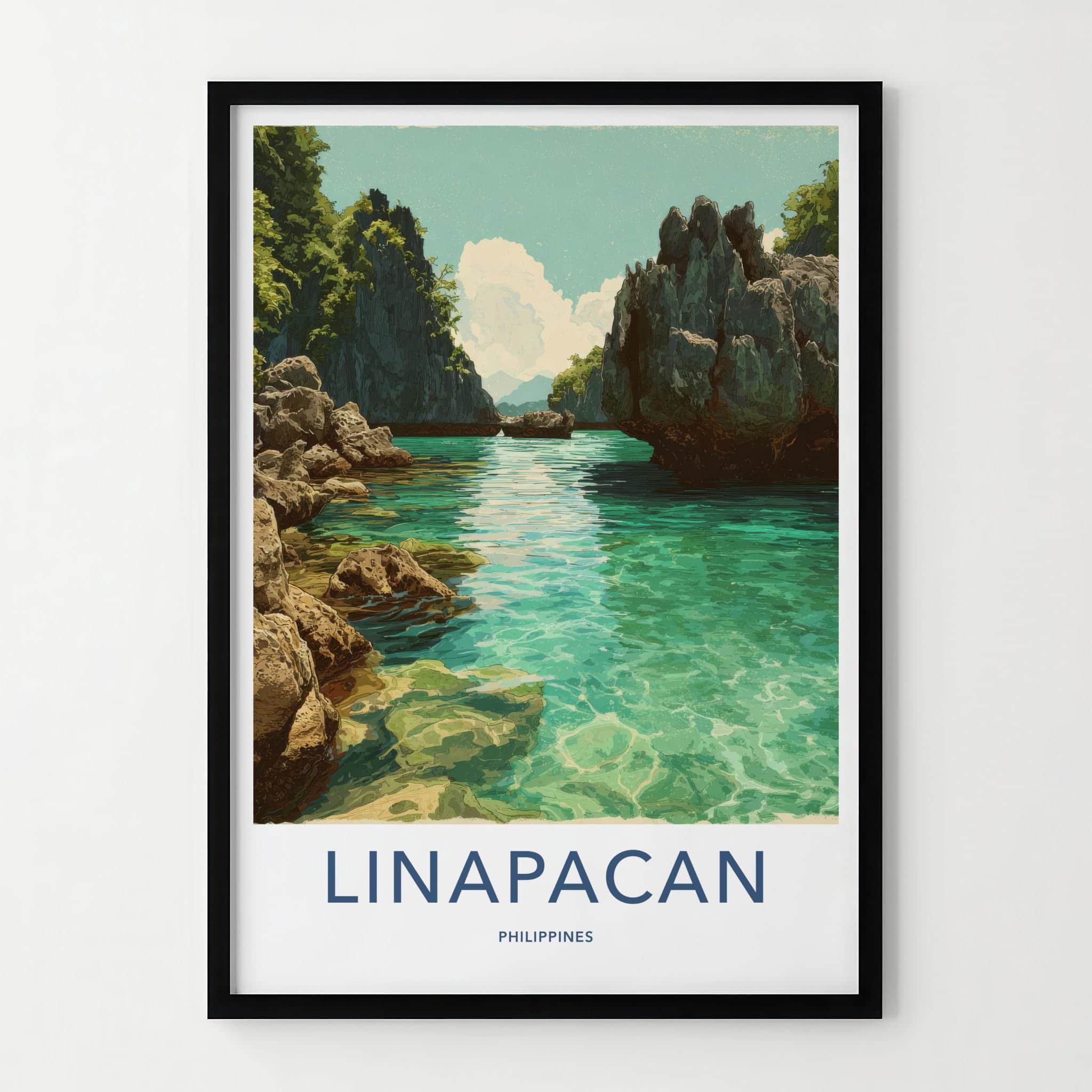 Linapacan Poster - Philippines Travel Art - Tropical Lagoon Islands Home Decor