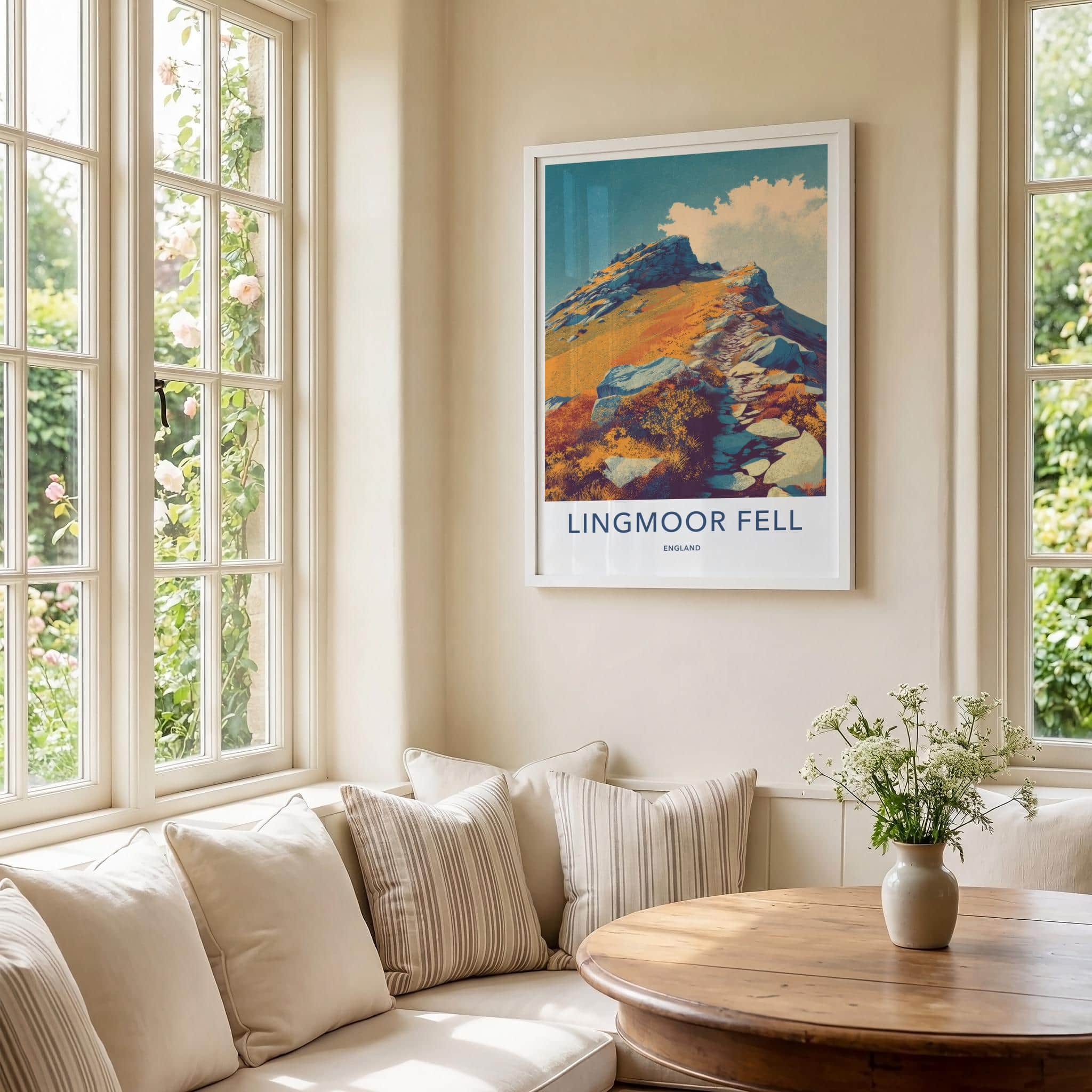 Lingmoor Fell Poster - England Travel Art - Rocky Mountain Path Home Decor