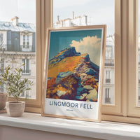 Lingmoor Fell Poster - England Travel Art - Rocky Mountain Path Home Decor