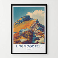 Lingmoor Fell Poster - England Travel Art - Rocky Mountain Path Home Decor