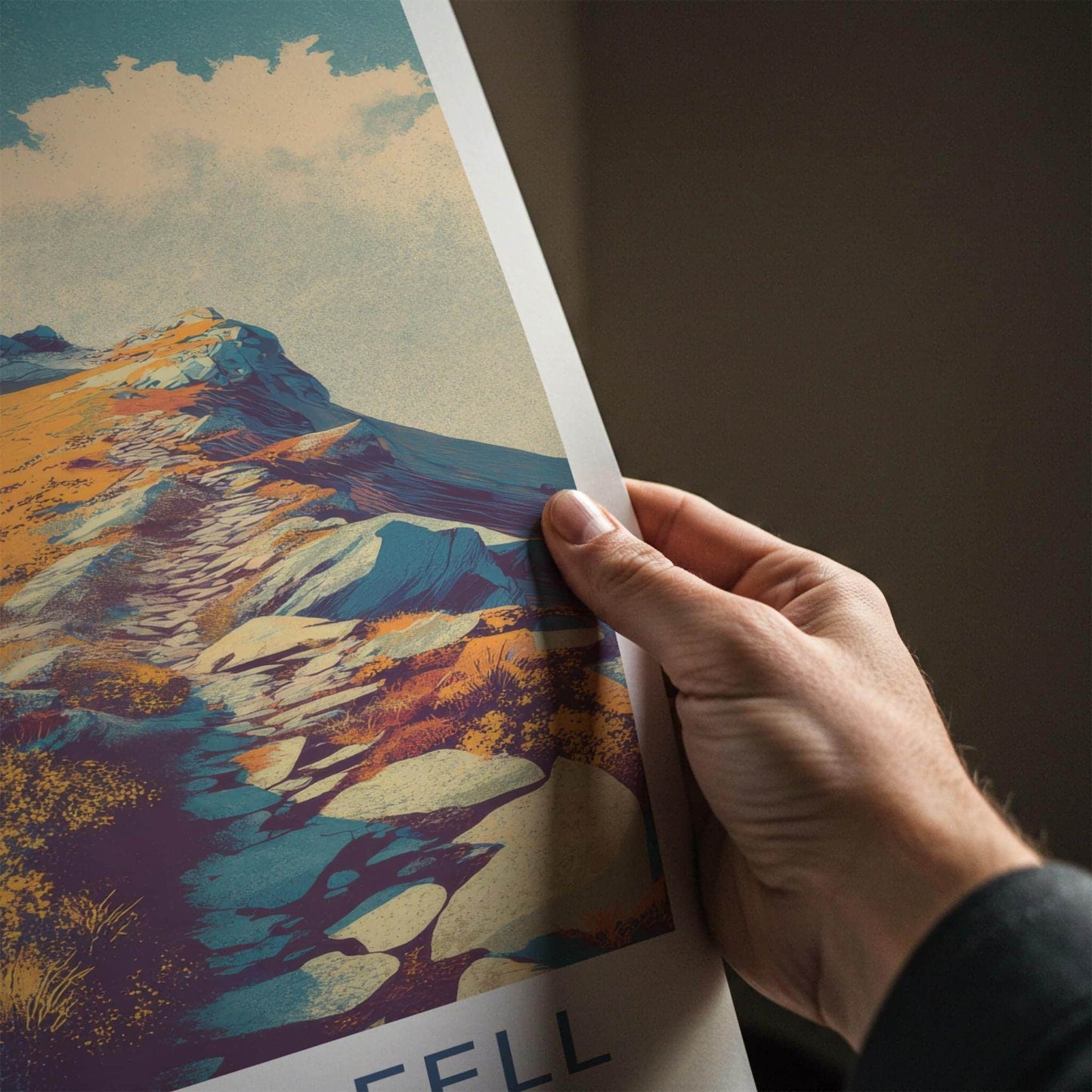 Lingmoor Fell Poster - England Travel Art - Rocky Mountain Path Home Decor