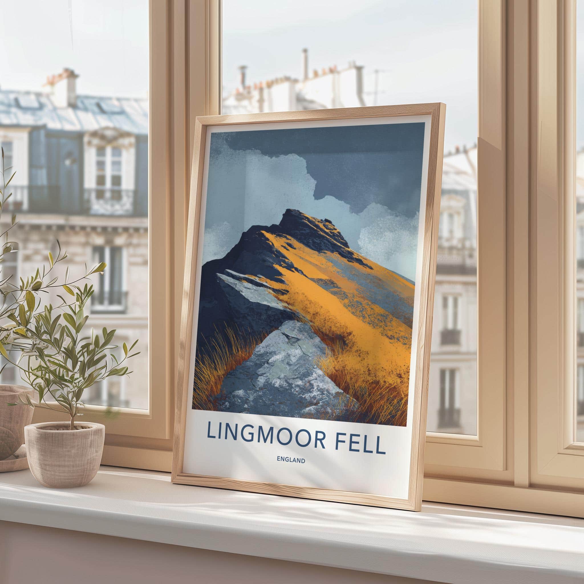 Lingmoor Fell Poster - England Travel Art - Rugged Fell Landscape Home Decor