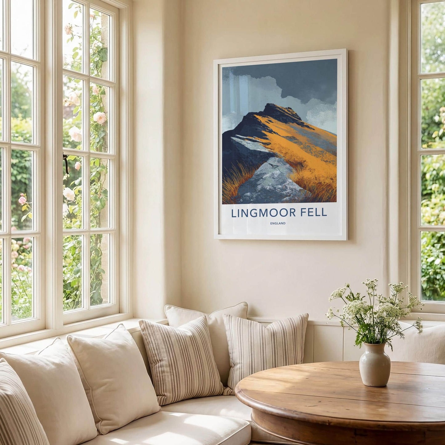Lingmoor Fell Poster - England Travel Art - Rugged Fell Landscape Home Decor