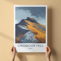 Lingmoor Fell Poster - England Travel Art - Rugged Fell Landscape Home Decor