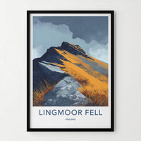 Lingmoor Fell Poster - England Travel Art - Rugged Fell Landscape Home Decor