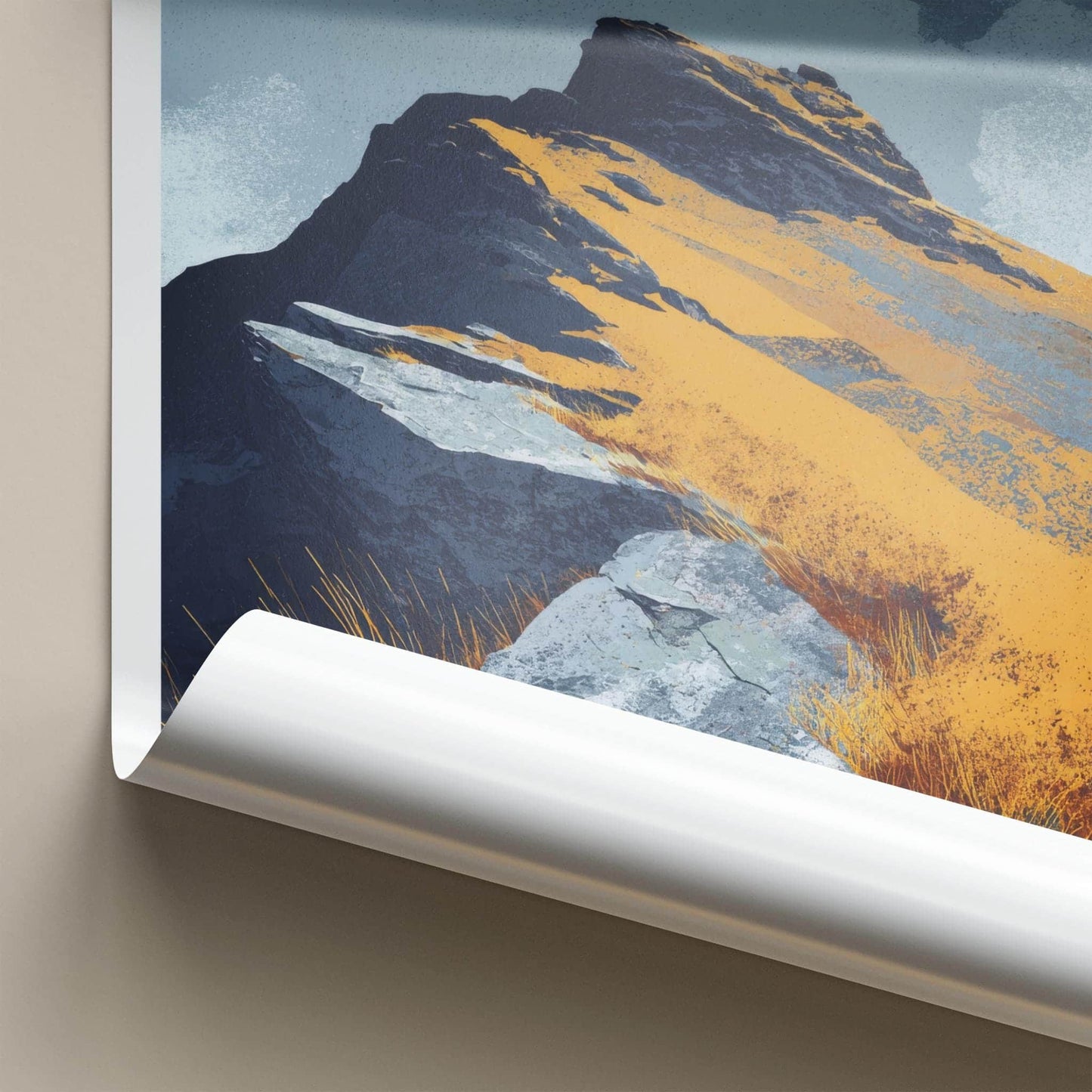 Lingmoor Fell Poster - England Travel Art - Rugged Fell Landscape Home Decor