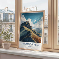 Lingmoor Fell Poster - England Travel Art - Rugged Mountain Path Wall Decor