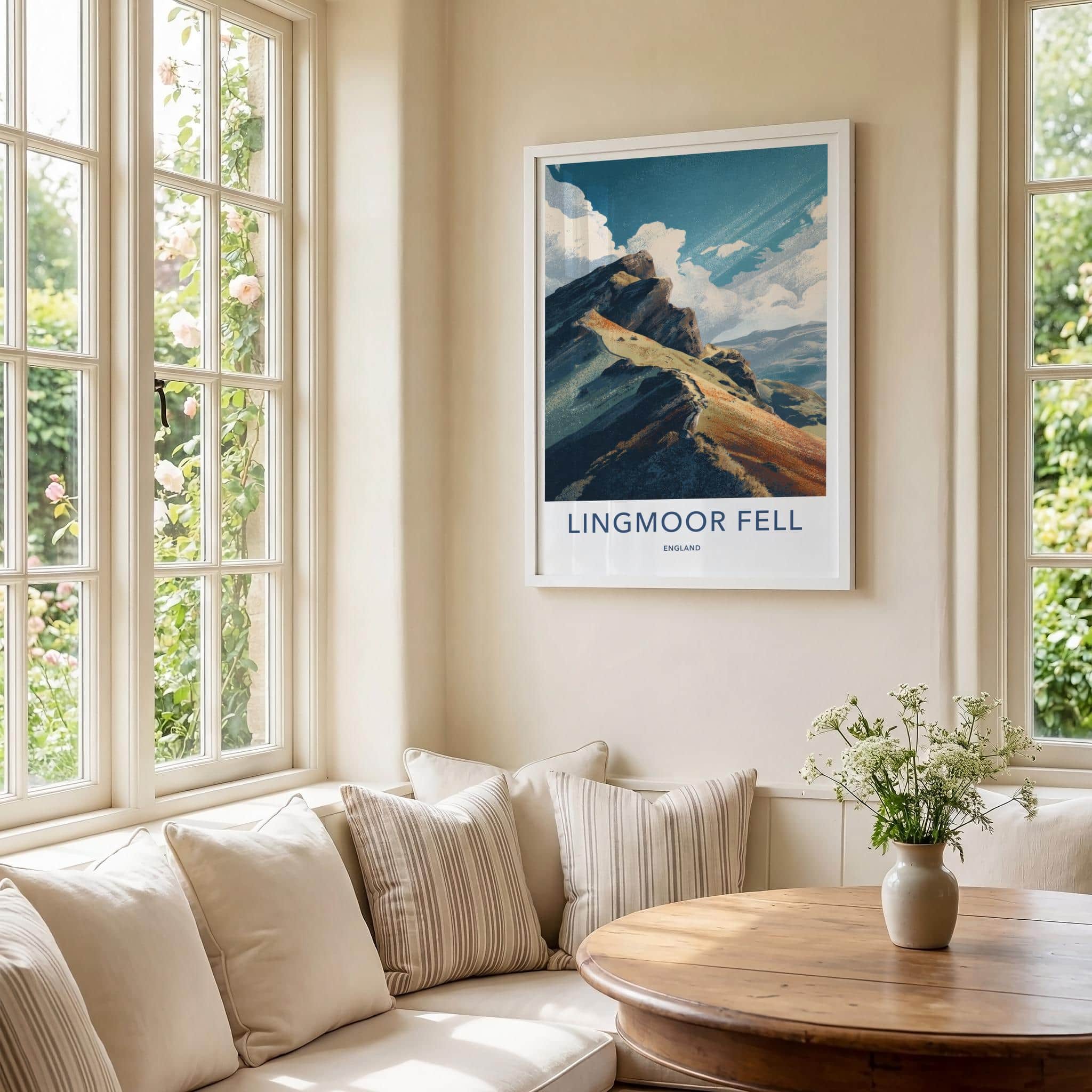 Lingmoor Fell Poster - England Travel Art - Rugged Mountain Path Wall Decor