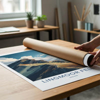 Lingmoor Fell Poster - England Travel Art - Rugged Mountain Path Wall Decor