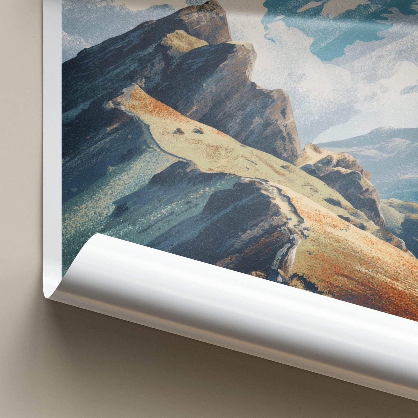 Lingmoor Fell Poster - England Travel Art - Rugged Mountain Path Wall Decor